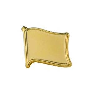 Gold Plated Flag Pin Badges with Butterfly Clutch