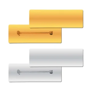 Metal Name Badges in Gold and Silver Plated